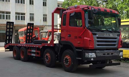 江淮格爾發前四后八國五平板運輸車DLQ5310TPBY5挖掘機運輸車