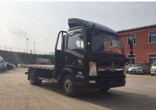 重汽豪沃輕卡HOWO藍牌平板運輸車ZZ5047TPBF341CE145型挖掘機運輸車