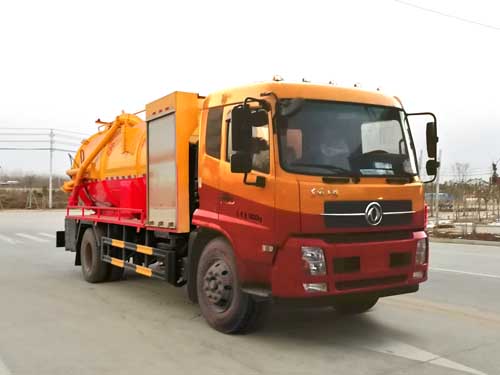 東風天錦大噸位帶副發一體罐清洗吸污車